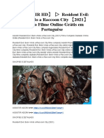 Assistir HD Resident Evil Bem Vindo A Raccoon City 2021 Dublado Filme Online Gratis em Portuguese