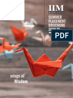 Wisdom Wings Of: Summer Placement Brochure 2019-21