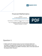 Busmath 1k Week 10 Financial Mathematics