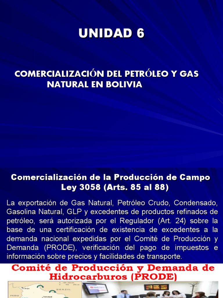 TEMA 6 Comercializacion Del Petróleo y Gas Natural en Bolivia | PDF ...