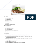 Resep Bahan Dasar Daging Sapi