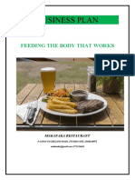 Business Plan: Feeding The Body That Works