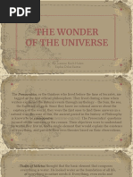 The Wonder of Universe (Philosophy)