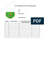 Kartu Bimbingan Skripsi Kti