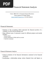 Unit - II - Analysis of Financial Statements