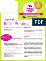 Relief Printing: Five-Days Summer Workshop On