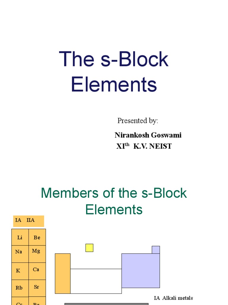 The S Block Elements Pdf Hydroxide Oxide