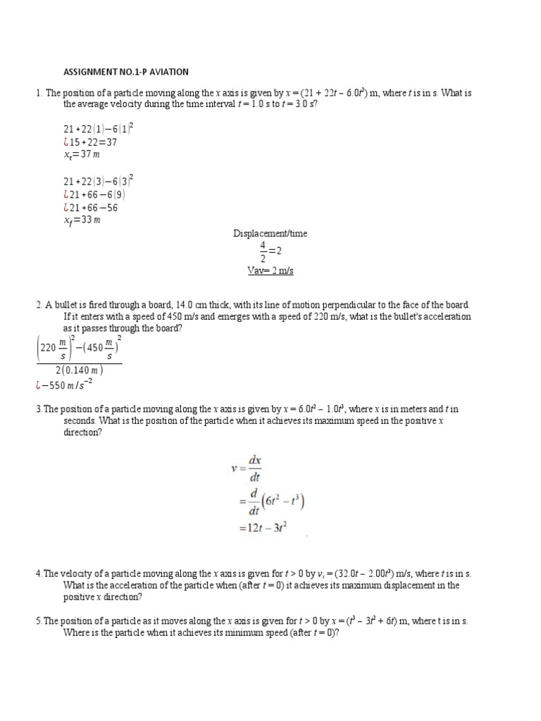Assignment No. 1-p Aviation | PDF