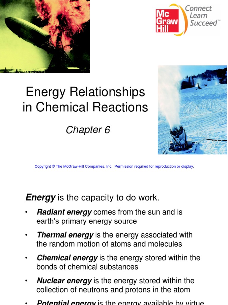 Chapter 6 Energy Relationships PDF Chemistry Heat