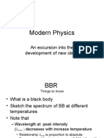 Modern Physics: An Excursion Into The Development of New Ideas