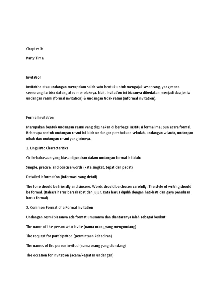 Materi Chapter 3 Invitation PDF