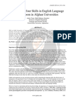 Integrating Four Skills in English Language Classroom in Afghan Universities Ijariie13055