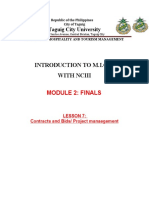 Introduction To M.I.C.E. With Nciii: Module 2: Finals