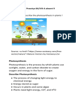 Draw and Describe The Photosynthesis in Plants !: Nirmala Ozwaza Prasetya 8A/VIII-A Absent 9