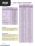 Past Simple - Fast Check Worksheet: Affirmative