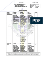 Personal Assessment Rubric 2