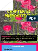 Chapter 21 Prepositions