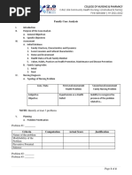 Family Case Analysis format