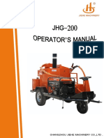 Jhg 200 Crack Sealing Machine Operator’s Manual