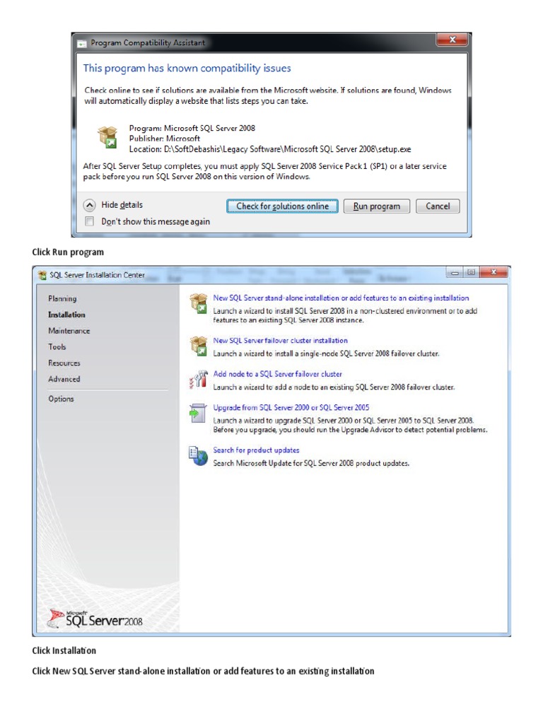 SQL Sever 2008 Installation | PDF