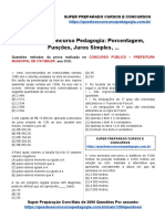 4 Questões Concurso Pedagogia Porcentagem, Funções, Juros Simples, ... (1)