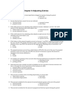 Chapter 8 Adjusting Entries Multiple Choice