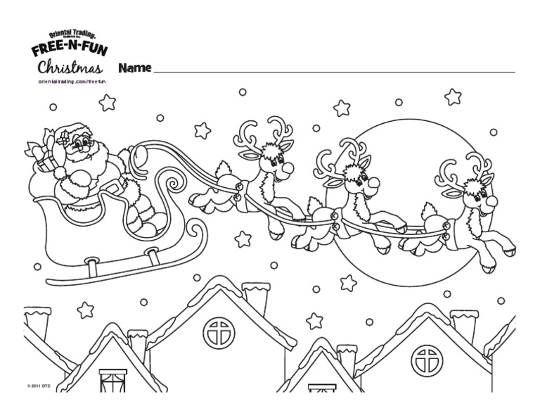 Christmas Eve Coloring Page | PDF