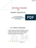 Elektrik Devre Temelleri 10: İşlemsel Yükselteçler