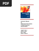 Instructor's Manual For Multivariate Data Analysis: A Global Perspective Seventh Edition