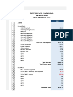 Exceltemplate Company Inc. Balance Sheet: Assets Current Assets