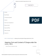 Meaning, Form and Content of Charge Under The CR.P.C, 1973