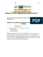 Types of Graining Techniques in Sugar Crystallization Process Pan Boiling - 1603530865402