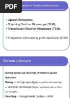 Sem and Tem Optical Micros