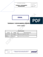 Procedimiento Terrenos y Servidumbres Urbanizadores