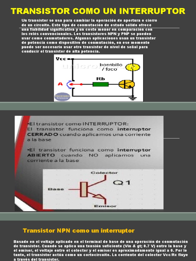 Transistor Como Interruptor PDF