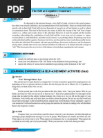 The Self As Cognitive Construct: Learning Experiences & Self-Assessment Activities (Saa)