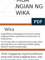 Mga Katangian NG Wika