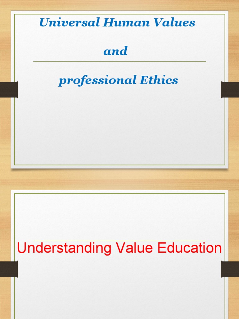 Universal Human Values in Education | PDF | Behavioural Sciences ...