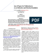 Preparation of Papers For Publication in IEEE Transactions On Dielectrics and Electrical Insulation