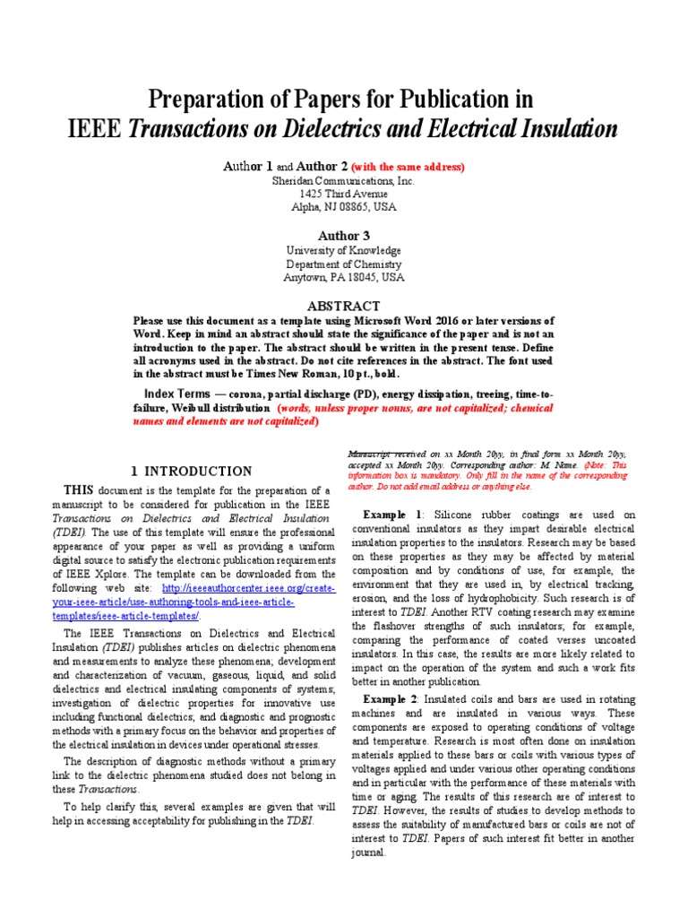 Preparation of Papers For Publication in IEEE Transactions On ...