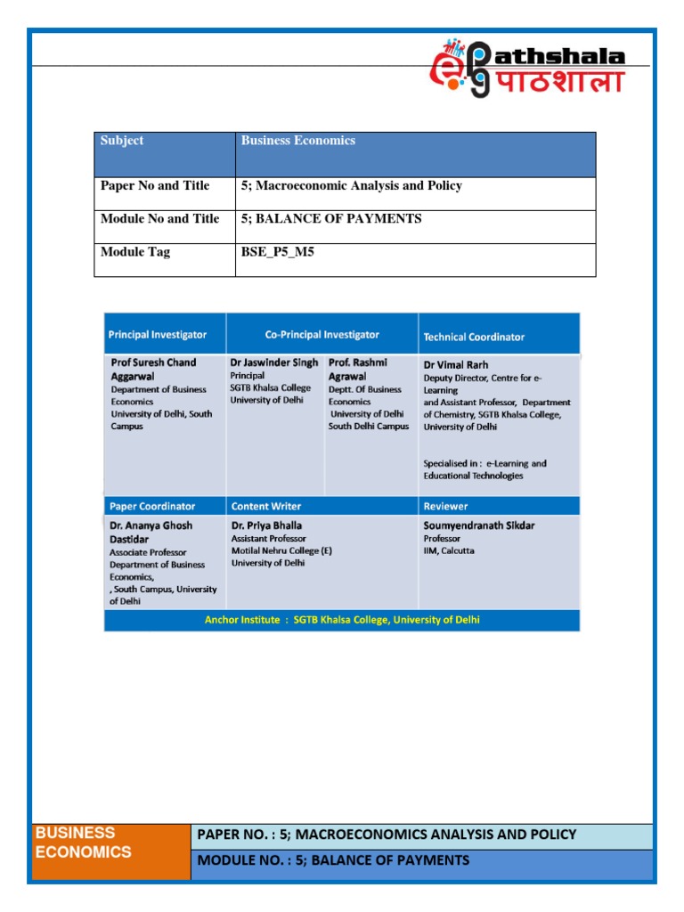 Balance of Payments Overview | PDF | Balance Of Payments | Capital Account