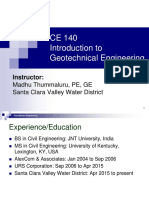 CE 140 Introduction to Geotechnical Engineering Instructor