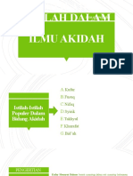 Istilah Dalam Ilmu Akidah