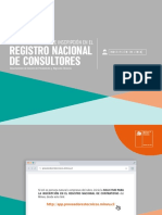 Registro Nacional Consultores Solicitud Inscripción Online