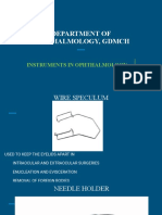 Ophthalmology instruments guide