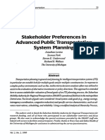 Stakeholder Preferences in Advanced Public Transportation System