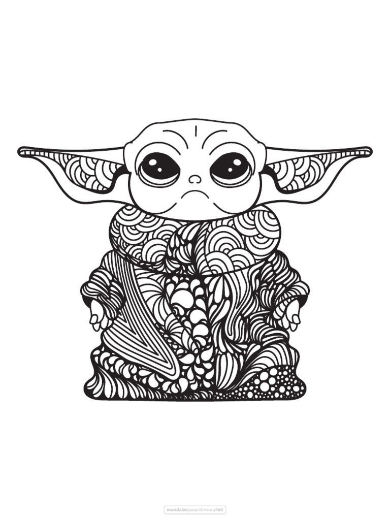Mandala Baby Yoda 1 Imprimible | PDF