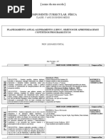(Nome Da Sua Escola) : Planejamento Anual Alinhamento À BNCC, Objetos de Aprendizagem E Conteúdos Programáticos