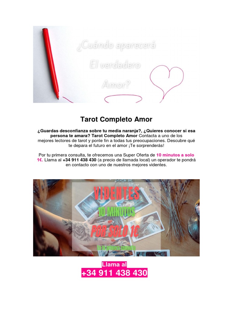 Tarot Completo Amor: Tiradas de Cartas Del Tarot Del Amor | PDF | Amor