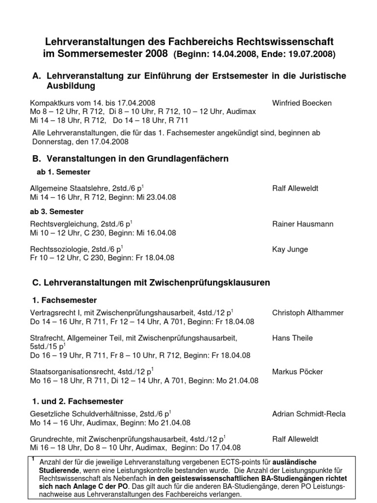 Lehrveranstaltungen Universitat Konstanz